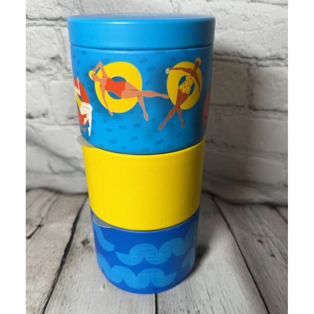 Teavana Starbucks‎ 6 oz Stackable  Swimmers Loose-leaf Tea Storage Tin